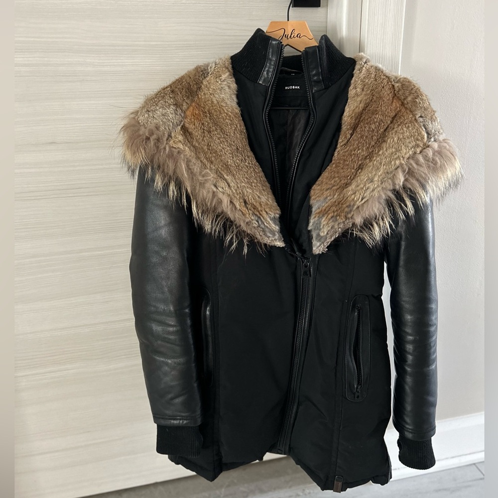 Rudsak - real fur & leather jacket size Small